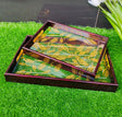 2-Piece Acrylic Tray Set Tray Set Serving Trays