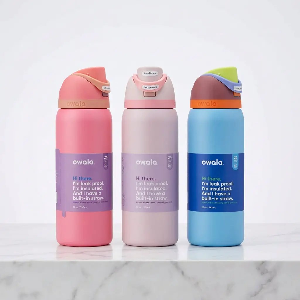 Water Bottle With Built-In Straw Water Bottle Water Bottles
