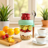 4-Piece Glass Oat Jar Set Oat Jar Set Food Storage Containers