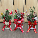 Small Santa Christmas Centrepiece Christmas Centrepiece Seasonal & Holiday Decorations