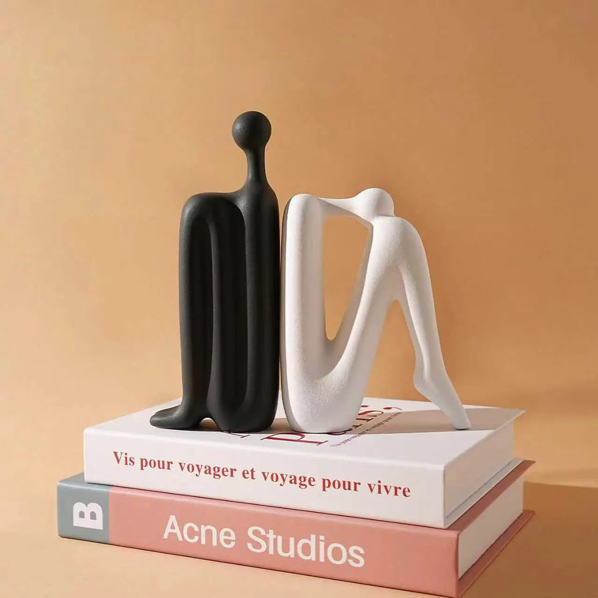 Abstract Figure Ceramic Bookends Decorative Bookends Bookends
