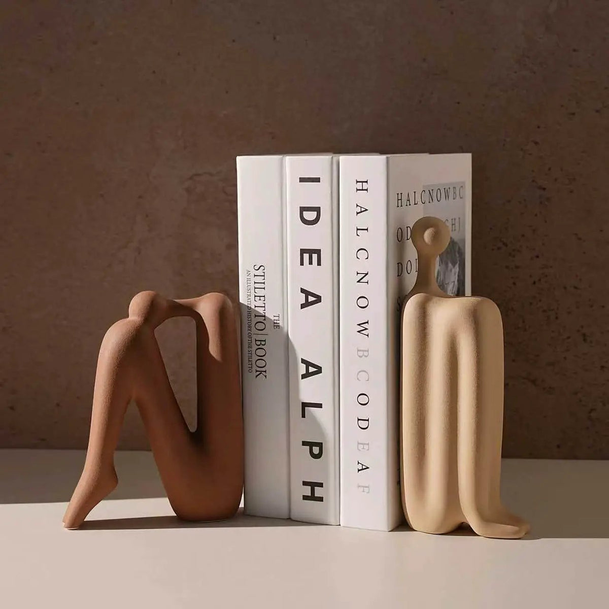 Abstract Figure Ceramic Bookends Decorative Bookends Bookends