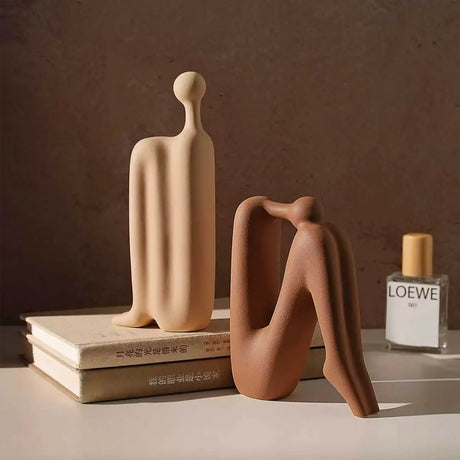 Abstract Figure Ceramic Bookends Decorative Bookends Bookends