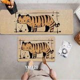 2PCS Anti-Slip Rubber Kitchen Mat Set Kitchen & Dining Rugs