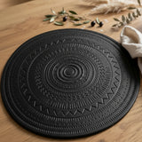 Embossed PU Leather Round Placemats Kitchen & Dining Placemats