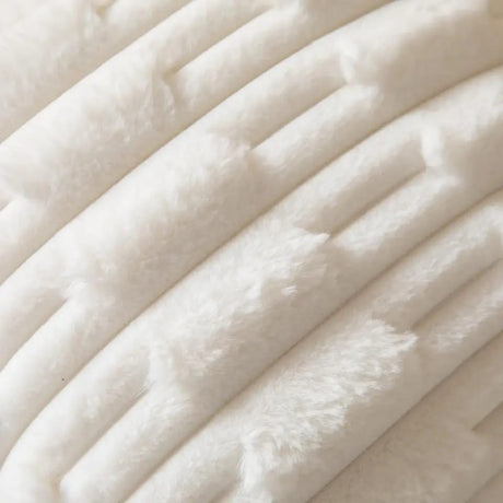 White Plush Soft Cushion Cover for Sofa Comfortable Decorative Pillowcase in Nordic Style Perfect for Living Room, Bedroom & Lounge Decor