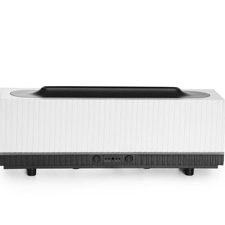 White Stripped 3D Flame Humidifier/Diffuser | 200ml Capacity | Aromatherapy Function with Remote Control
