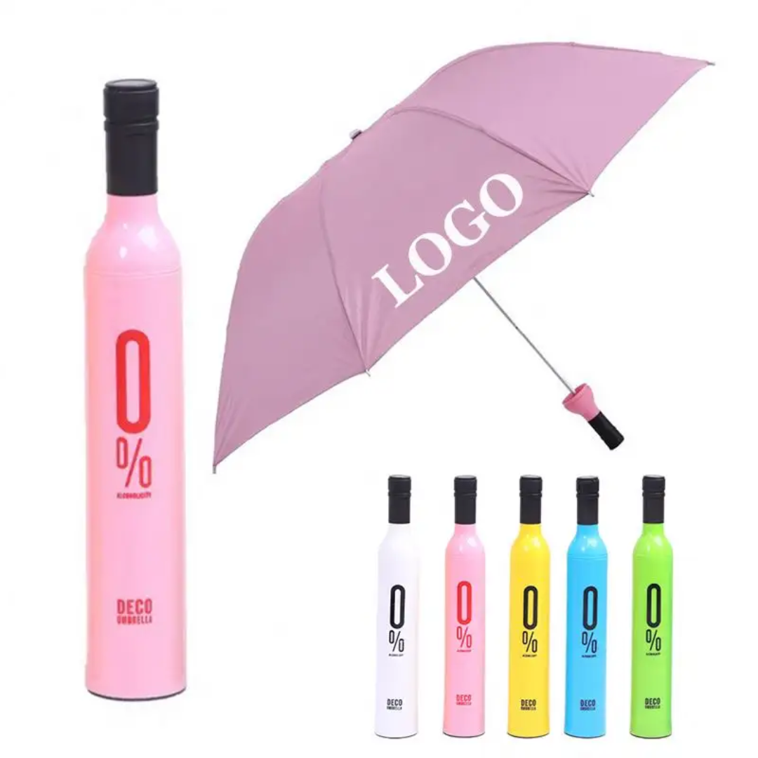 Wine Bottle Design Umbrella