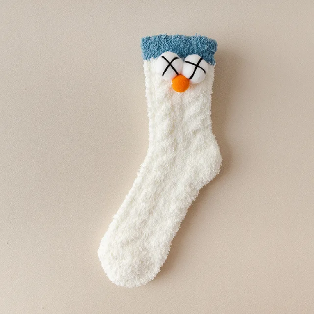 Winter Cute Fluffy Coral Fleece Sleeping Socks for Women – 2pairs