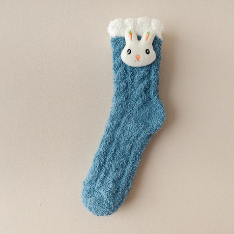 Winter Cute Fluffy Coral Fleece Sleeping Socks for Women – 2pairs
