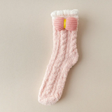 Winter Cute Fluffy Coral Fleece Sleeping Socks for Women – 2pairs