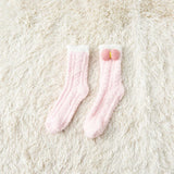 Winter Cute Fluffy Coral Fleece Sleeping Socks for Women – 2pairs