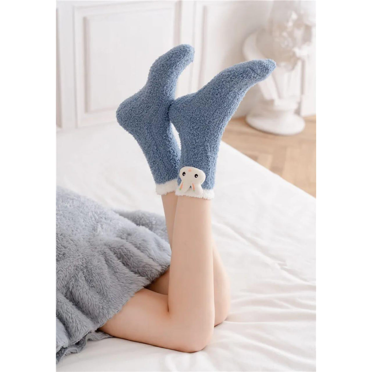 Winter Cute Fluffy Coral Fleece Sleeping Socks for Women – 2pairs