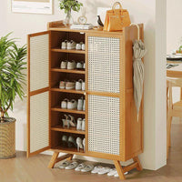 Wooden Bamboo Shoe Rack Storage Cabinet Stylish & Eco Friendly Organizer Shoe rack Shoe Racks
