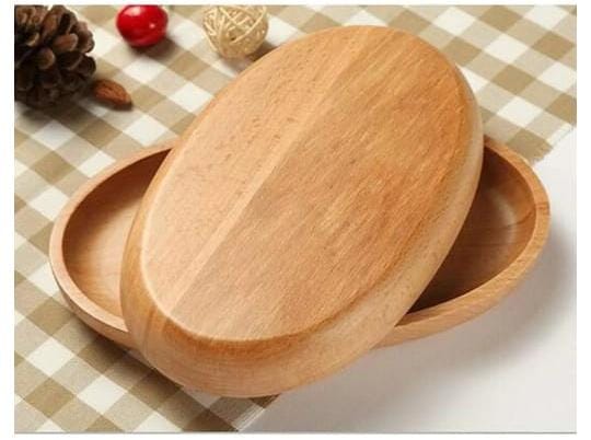 Wooden Dough Basin and Salad Bowl Round or Oval Shape