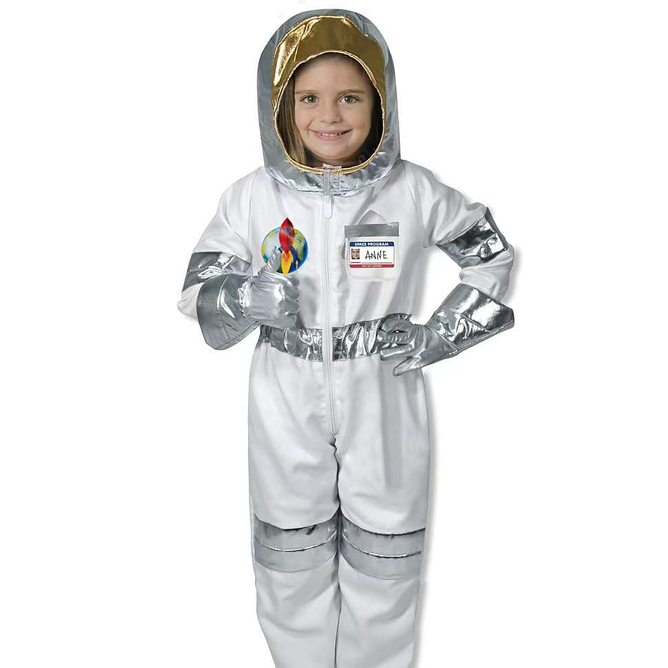 Professional Children’s Astronaut Costume – Full Spaceman Cosplay Suit for Career Day and Role Play