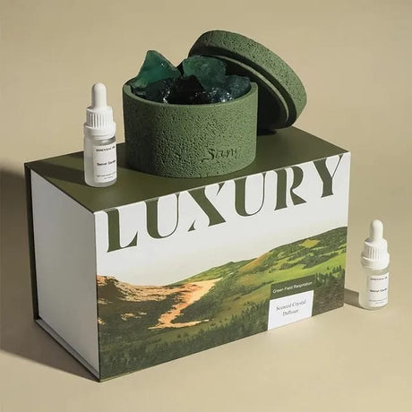 Natural Stone Crystal Diffuser Set | Aromatherapy with Essential Oil Refills- Furaha Finds Kenya