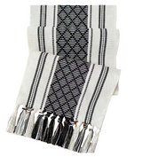 Braided Woven Textured Table Runner with Tassels + 6pcs Mats – Multiple Colours