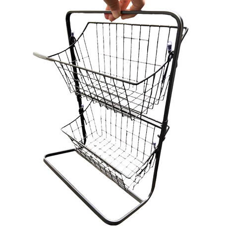Multipurpose 2 Tier Organizer Storage Rack | Compact Space Saving Storage Solution