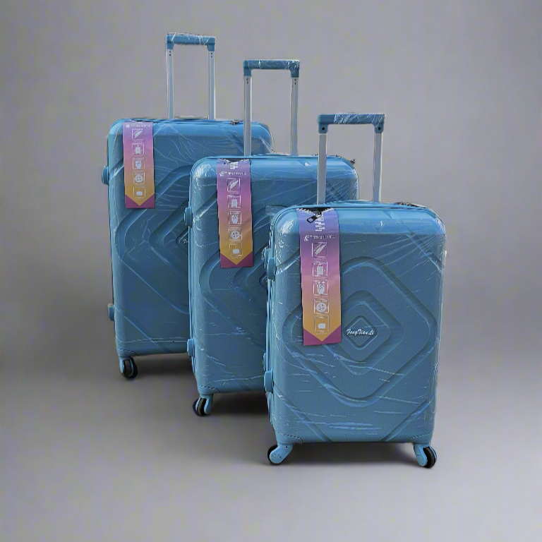 3 in 1 Luxurious Unbreakable PP Suitcase Set Durable, Lightweight & Travel Ready- Furaha Finds Kenya
