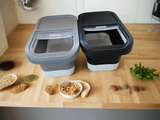 Collapsible Cereal Storage Container 14L Capacity, Space Saving Design, Available in Black- Furaha Finds Kenya