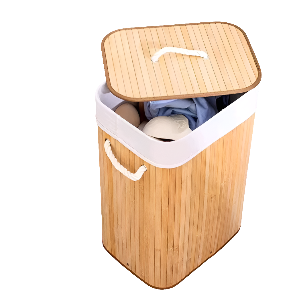Foldable Large Capacity Wooden Laundry Basket – Original Bamboo