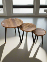 High Quality 3 in 1 Wooden Table Set Nesting Side Tables for Living Room or Bedroom