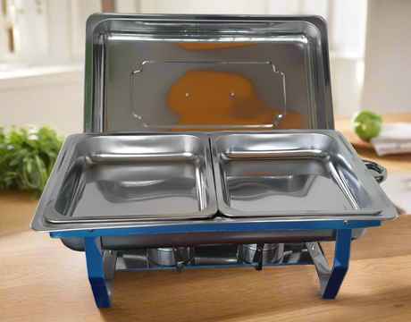 Furaha Finds stainless chafing dish.