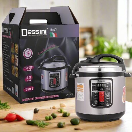 Dessini 6L Electric Pressure Cooker 1000W 10in1 MultiFunction Cooker with Stainless Steel NonStick Pot- Furaha Finds Kenya