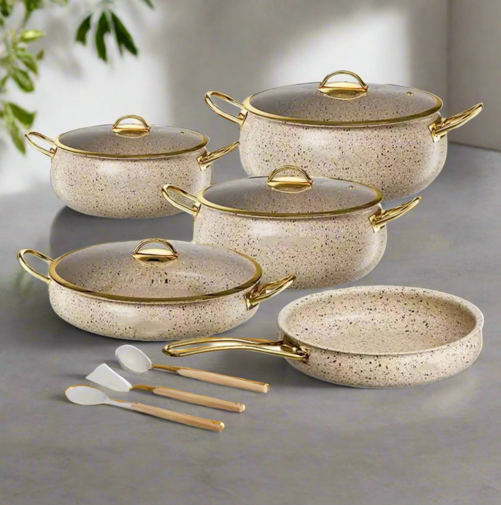 9 Piece Granite Classy Cookware Set- Furaha Finds Kenya