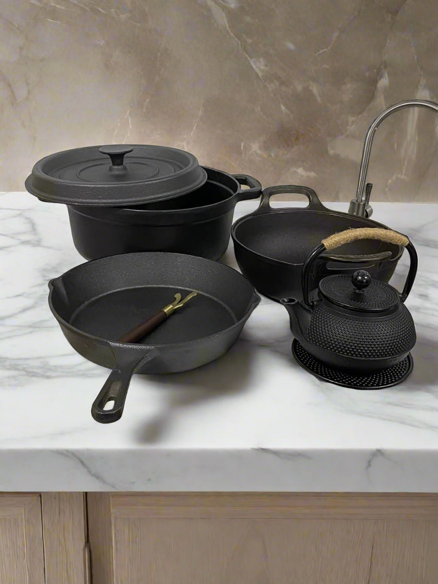 Premium Quality Heavy-Duty Cast Iron Cookware Set Healthy & Durable Cookware