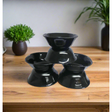Set of 6 Black High Quality Ceramic Soup Bowls | Elegant and Durable Dinnerware for Soups and Stews- Furaha Finds Kenya