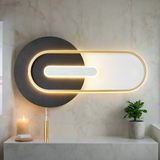 Furaha Finds Black Modern Wall Light Bracket Metal & Acrylic LED wall lamp,energy efficient stylish lighting for living rooms, bedrooms, offices, and corridors.
