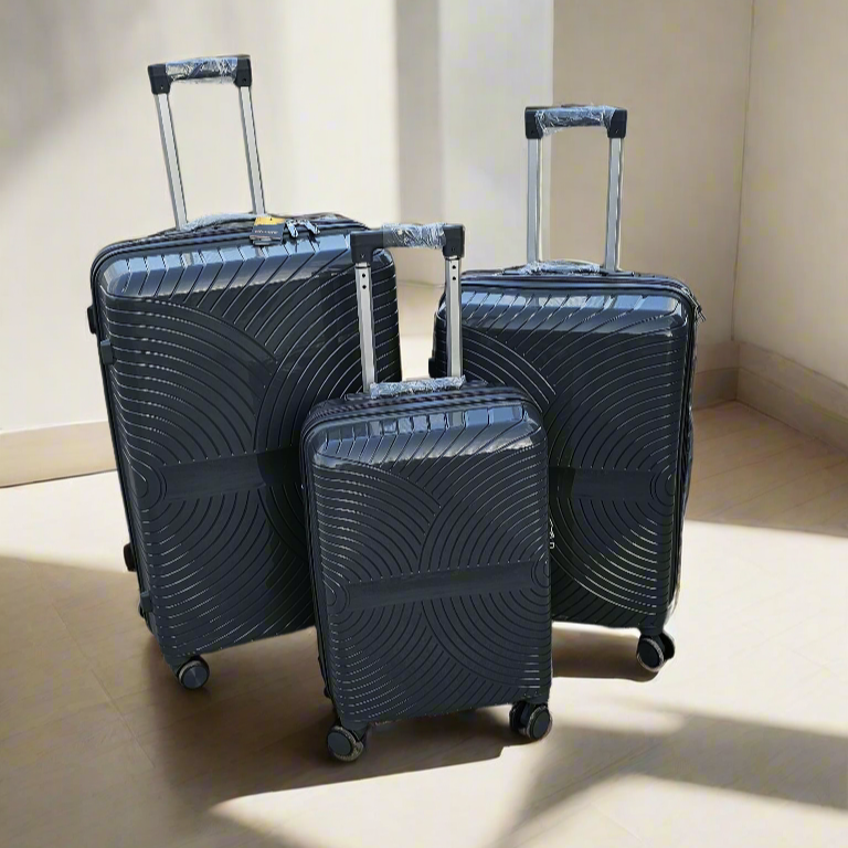 3 in 1 Luxurious Unbreakable PP Suitcase Set Travel with Class