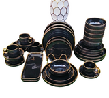 32pcs Elegant European Porcelain Dinner Set – Plates, Bowls, Mugs, and Platters