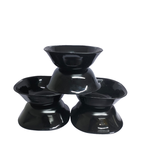 Set of 6 Black High Quality Ceramic Soup Bowls | Elegant and Durable Dinnerware for Soups and Stews- Furaha Finds Kenya