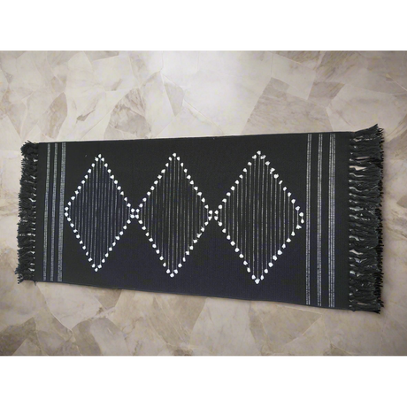 Bohemian Geometric Rugs with Tassels Stylish Indoor Area Rugs 60cm x 130cm