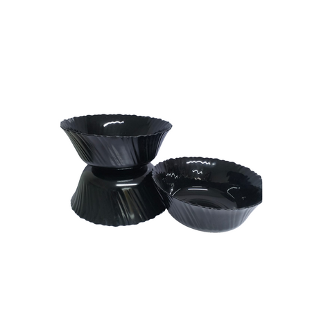 Set of 3 Black Serving Bowls| Elegant and Durable Dinnerware for Serving Food- Furaha Finds Kenya
