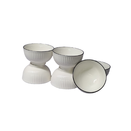 6 Pieces Quality Soup Bowls | 6" Size, Elegant and Durable Dinnerware for Soups, Stews, and Noodles | Ideal for serving soups, stews, and noodles- Furaha Finds Kenya