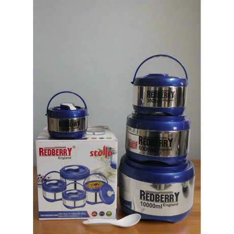 Stainless Steel Insulated Hotpot Set "Stello" | 4 Piece Set | 1200ml, 3000ml, 6000ml, 10000ml- Furaha Finds Kenya