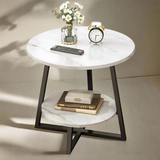 Furaha Finds Eye Catching Luxury Double Layered Coffee Side Table Elegant and modern home accent table with spacious storage, perfect for living rooms, bedrooms, and offices.