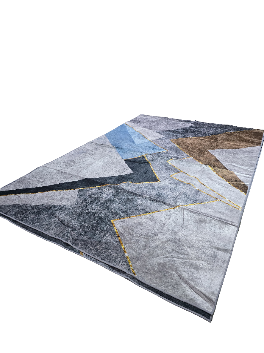 3D Carpet with Rubber Bottom Non-Slip Design 7x10 Feet