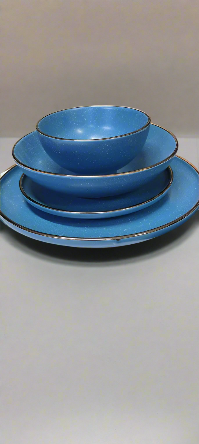 Furaha Finds 32-piece dinner set with 8 side plates, 8 dinner plates, 8 bowls, and 8 soup plates. Microwave and dishwasher safe, perfect for everyday dining and special occasions