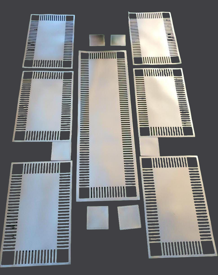 Silver Classy Placemats Set with Table Runner and Optional Coasters
