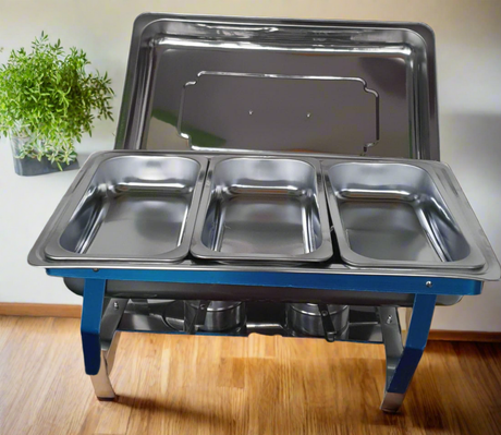 Furaha Finds stainless chafing dish.