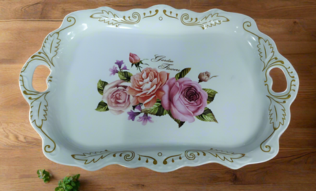 Furaha Finds Melamine Serving Tray 54cm durable large serving platter, perfect for home, restaurants, catering, and events with a lightweight, non slip design.