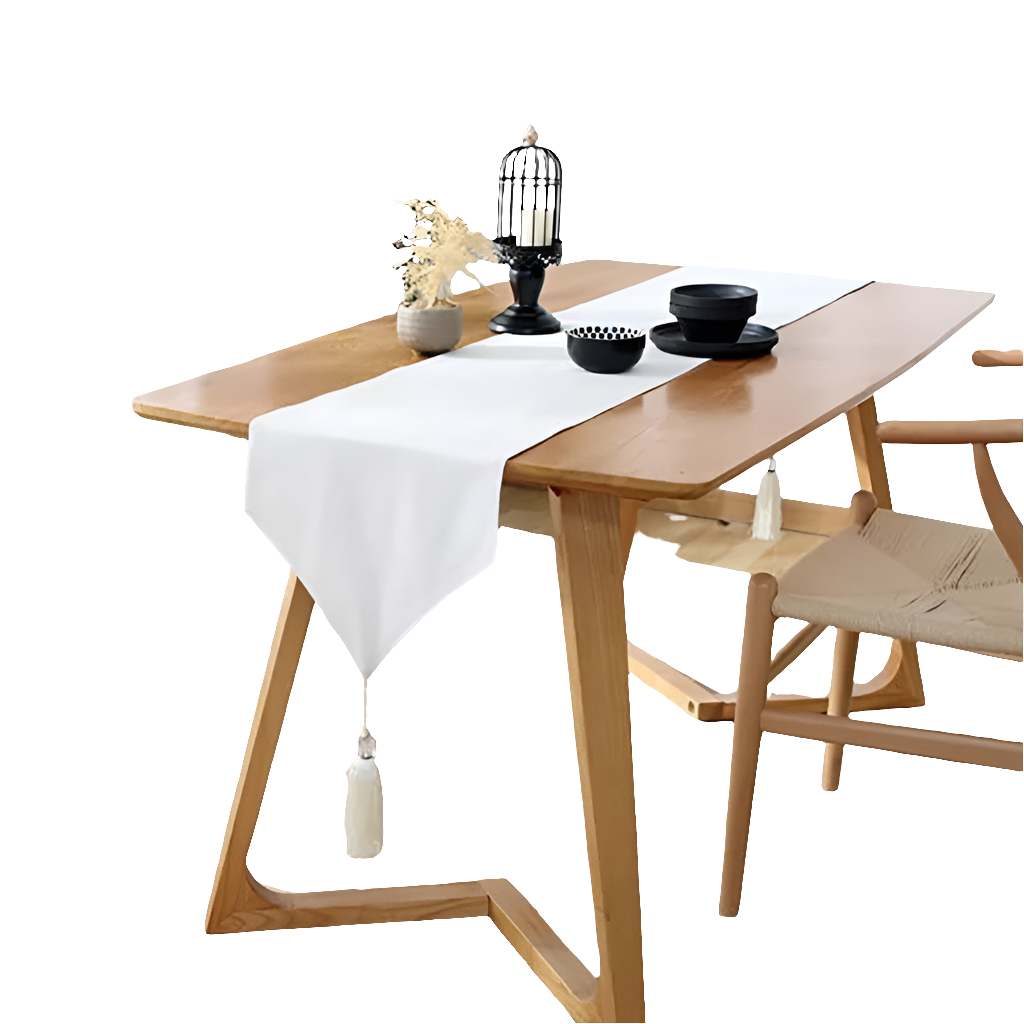 Luxurious Cotton Table Runner 30x200cm in White or Black