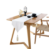 Luxurious Cotton Table Runner 30x200cm in White or Black