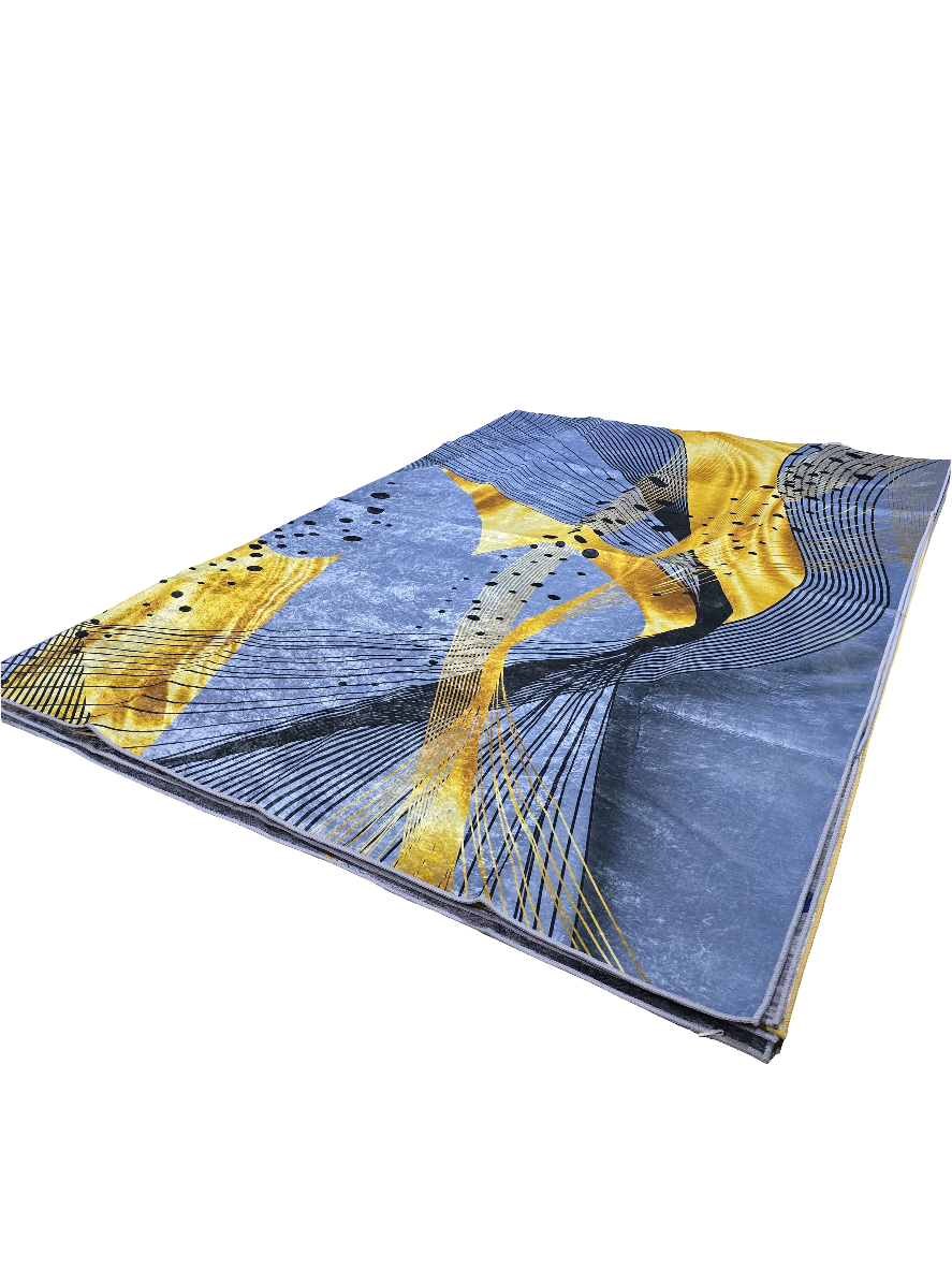 3D Carpet with Rubber Bottom Non-Slip Design 7x10 Feet
