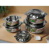 Signature Stainless Steel Hot Pot 4Piece Set 1000ml,1500ml,2500ml and 3500ml Insulated Food Warmers
